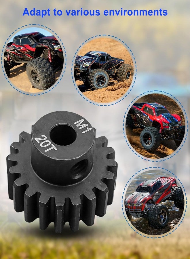 ULZOZN 20T Motor Pinion Gear Fit for Traxxas 1/5 X-Maxx XMAXX 6S 8S 1/6 XRT 1/10 EREVO 2.0 Maxx, Hardened Steel Upgrade Parts - Image 4